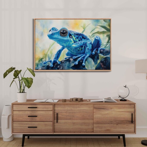 Poison Dart Frog Resting Wall Art Print Gift For Animal Lover Nature Photo Gift For Him Her Ready To Hang