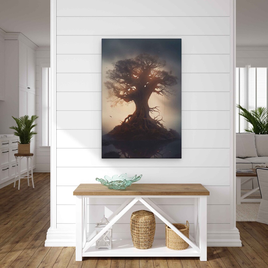 Tree Of Life Illustration On Ready To Hang Office Decor Bedroom Decor - Image 2