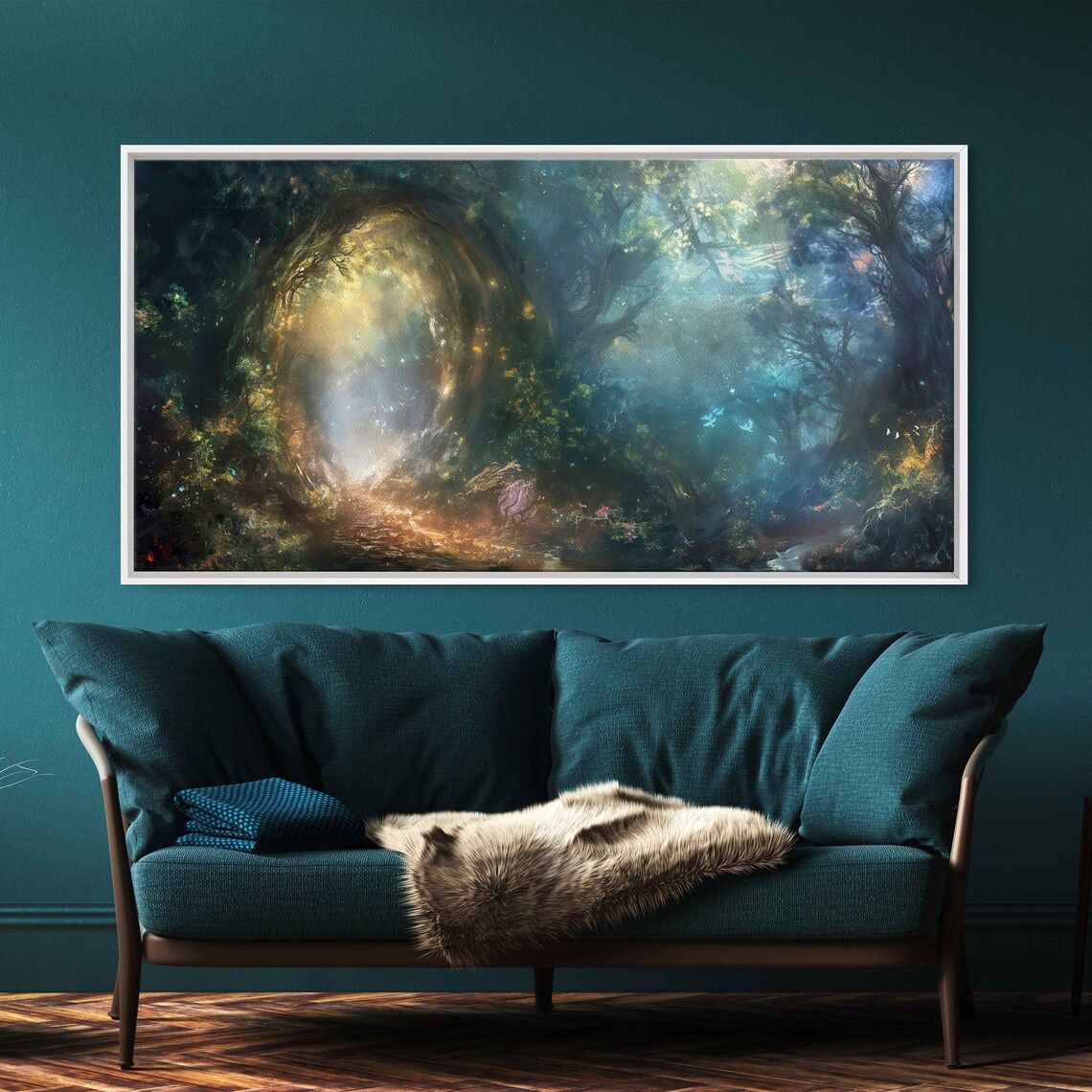 Mystical Portal in Magical Forest, Fantasy Art Print