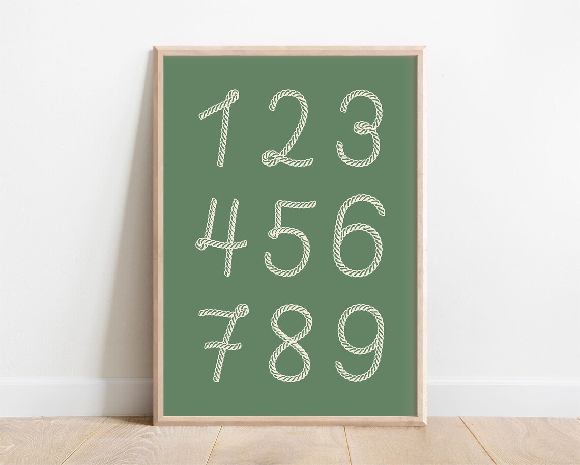 Whimsical Counting Numbers Poster, Cute Cowboy Style - Image 5