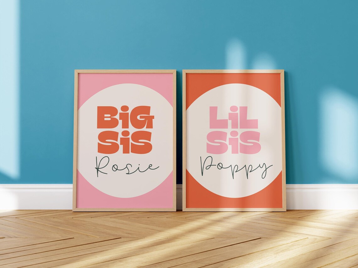 Sibling Print Bundle, Funky Retro Font Poster - Image 4