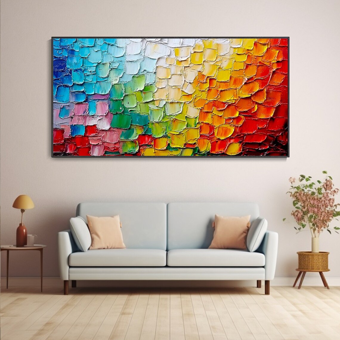 Vibrant Abstract Textured Art, Bold Modern Layers - Image 3