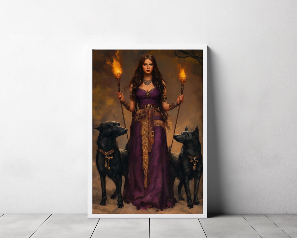 Hecate Greek Goddess Art Print, Mythology Altar Decor - Image 3