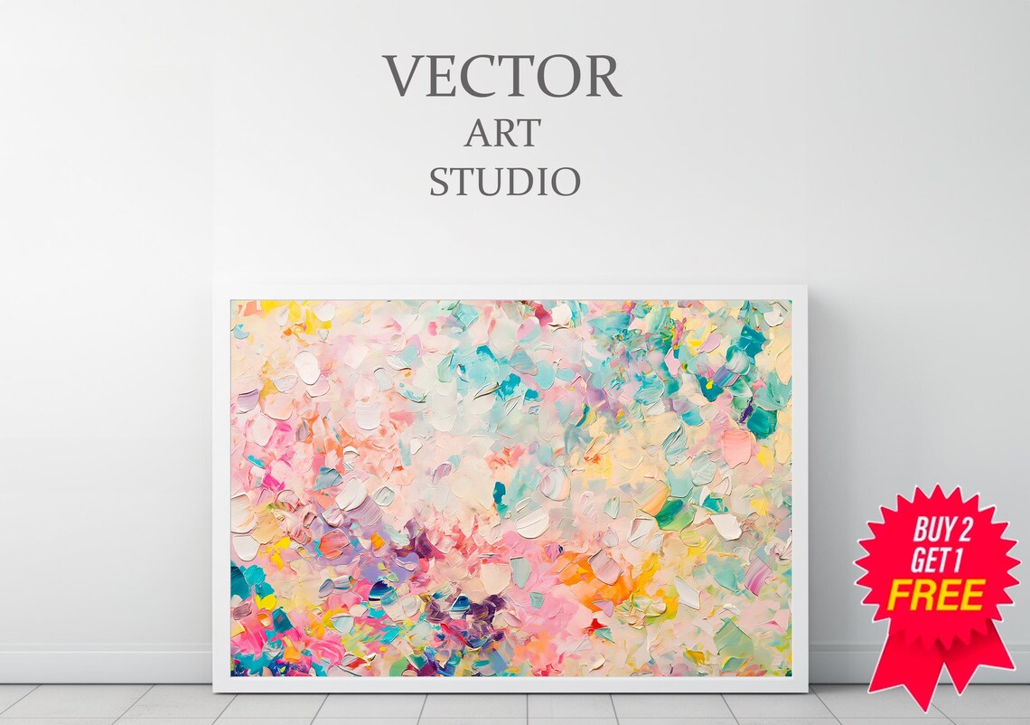 Colorful Modern Contemporary Abstract Art Print - Image 3