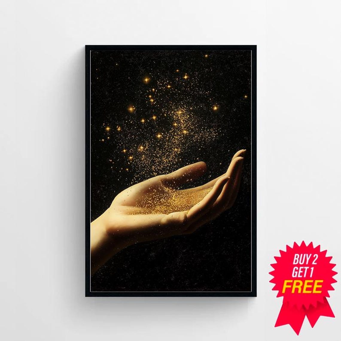 Magical Stardust Vintage Celestial Art Cosmic Stars Witchy Wall Art Spiritism Magical Mystical Print Romantic Dark Academia - Image 4