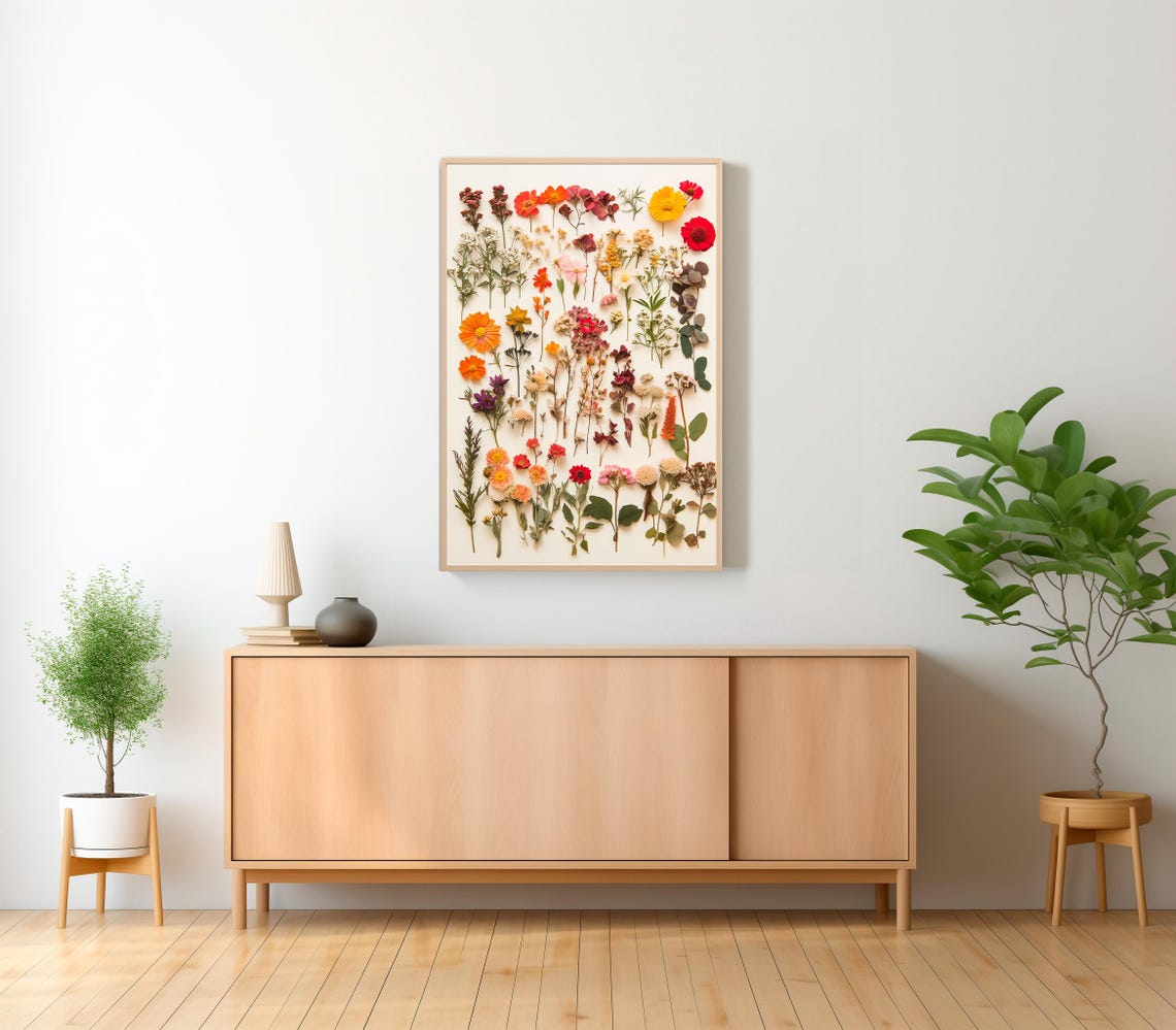 Colorful Pressed Flower Collection Summer Botanical Wall Art - Image 2
