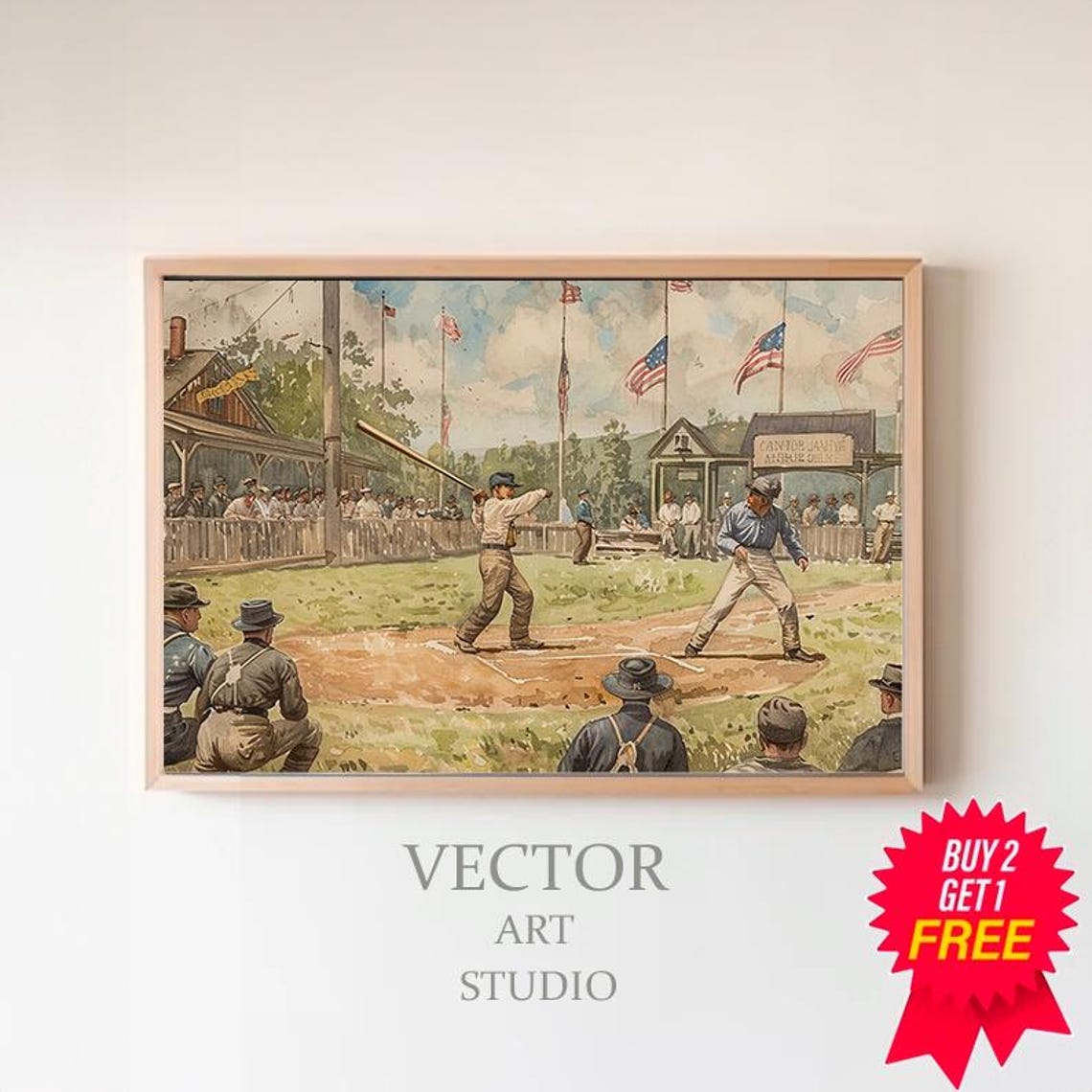 Baseball Print Vintage Prints Sports Poster Baseball Fan Gift Vintage Baseball Art Ball Bat Glove