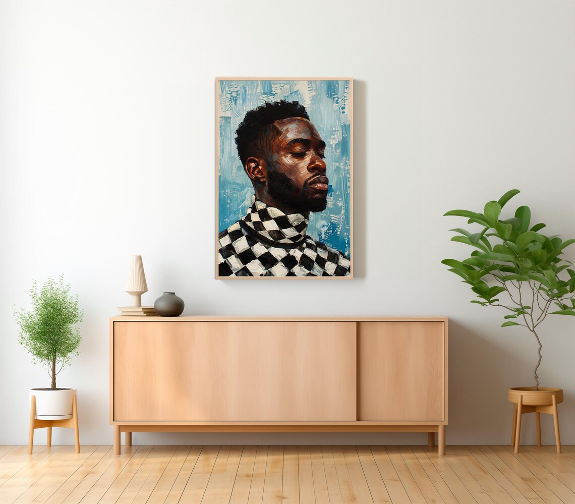 Abstract Black Men Art Print, Contemporary People - Image 2