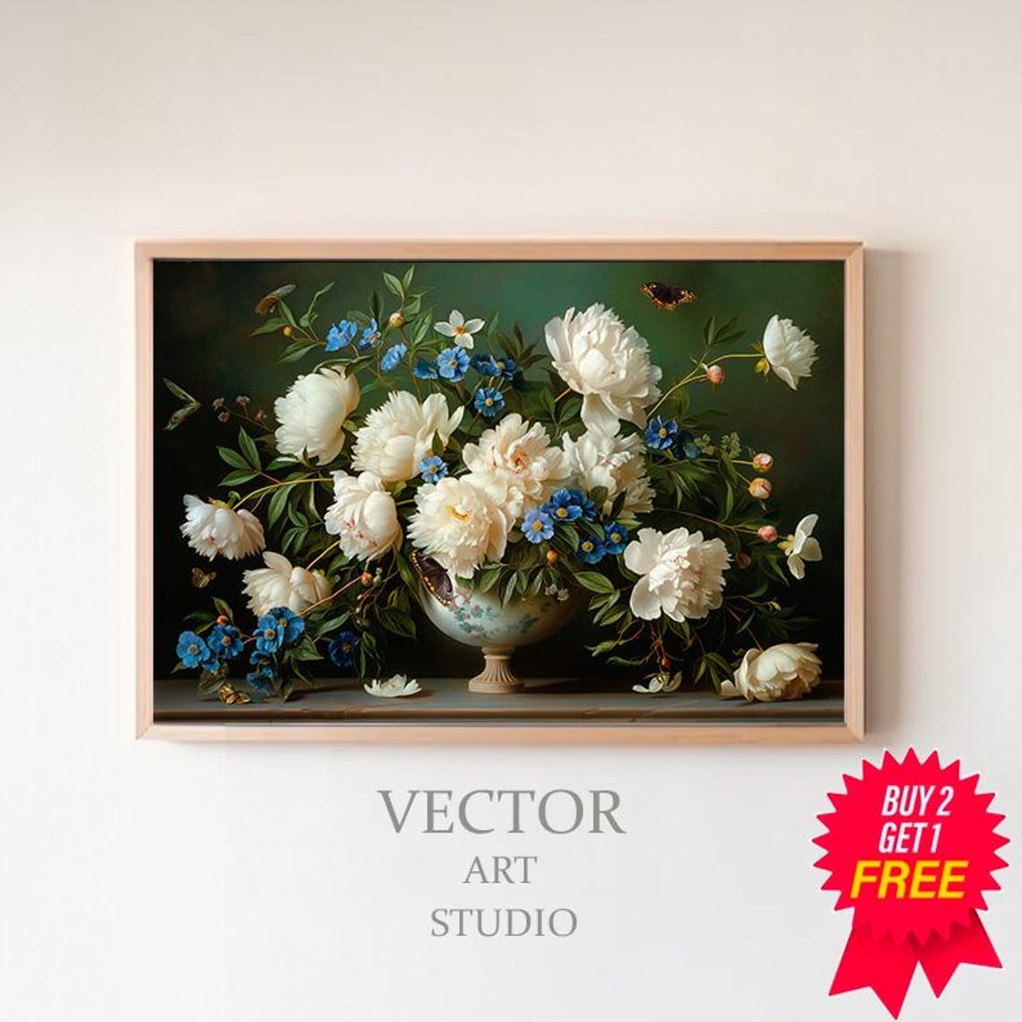 Moody Floral Tv Background Frame Tv Art Moody Flowers Blue Frame Tv Art Vintage Flower Still Life Farmhouse Painting Dark