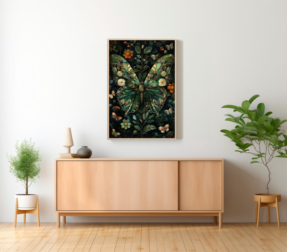 Inspired Butterfly Art Print Butterfly Print Butterfly Wall Art Butterfly Decor Gift Large Wall Art - Image 2