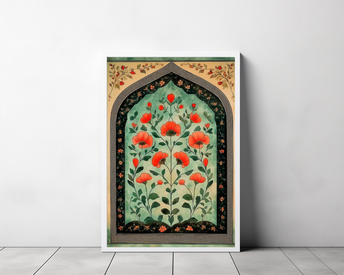 Palestine Floral Arch Art Print, Arabic Decor - Image 3