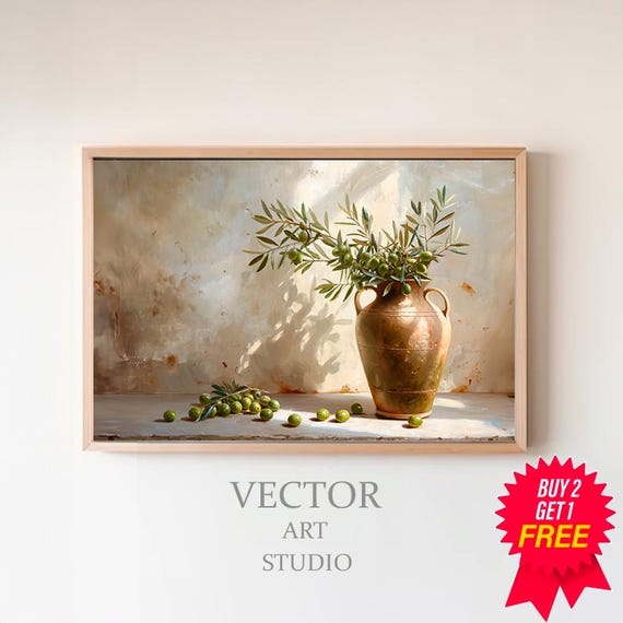 Rustic Painting Olive Branch Print Rustic Italian Wall Art For Dining Room Kitchen Moody Painting Spanish Olive Art Dining Room Wall Decor
