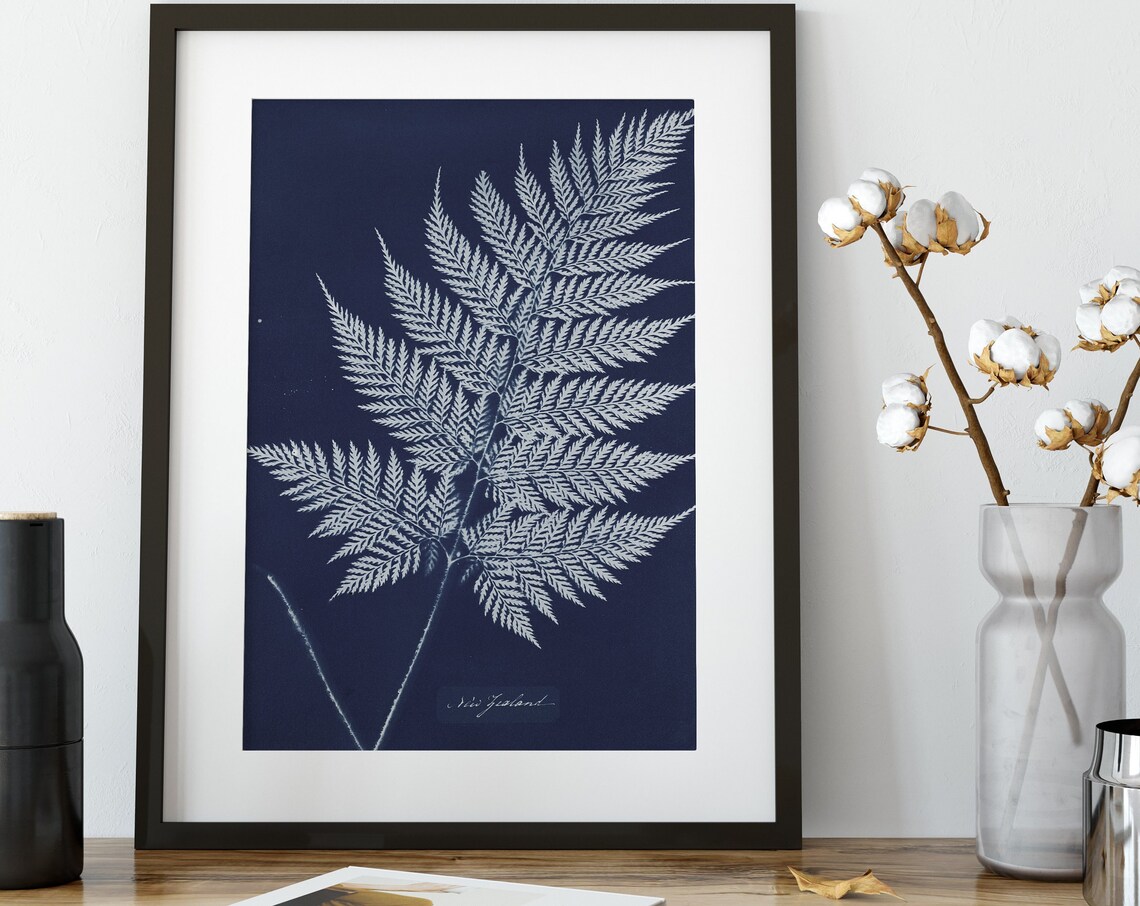 Vintage Fern Print, Moody Bohemian Botanical