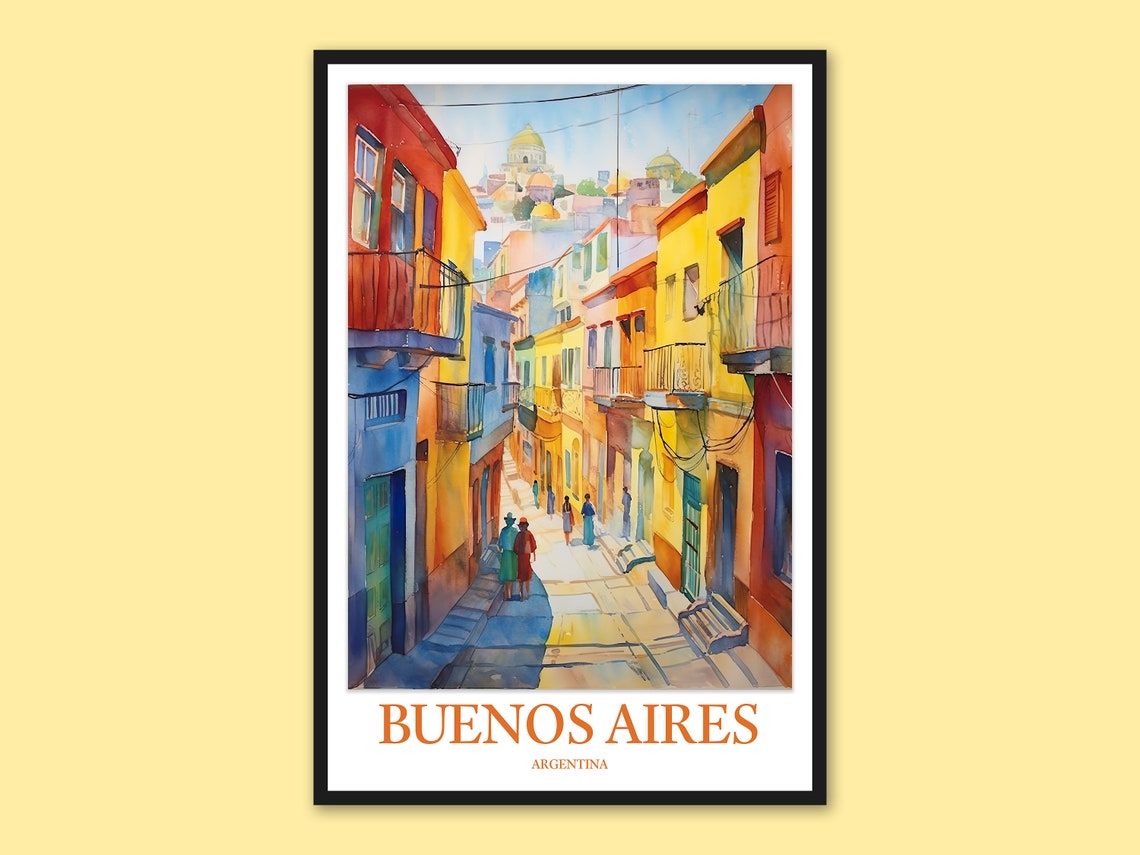 Buenos Aires La Boca Art Print Argentina Travel Poster