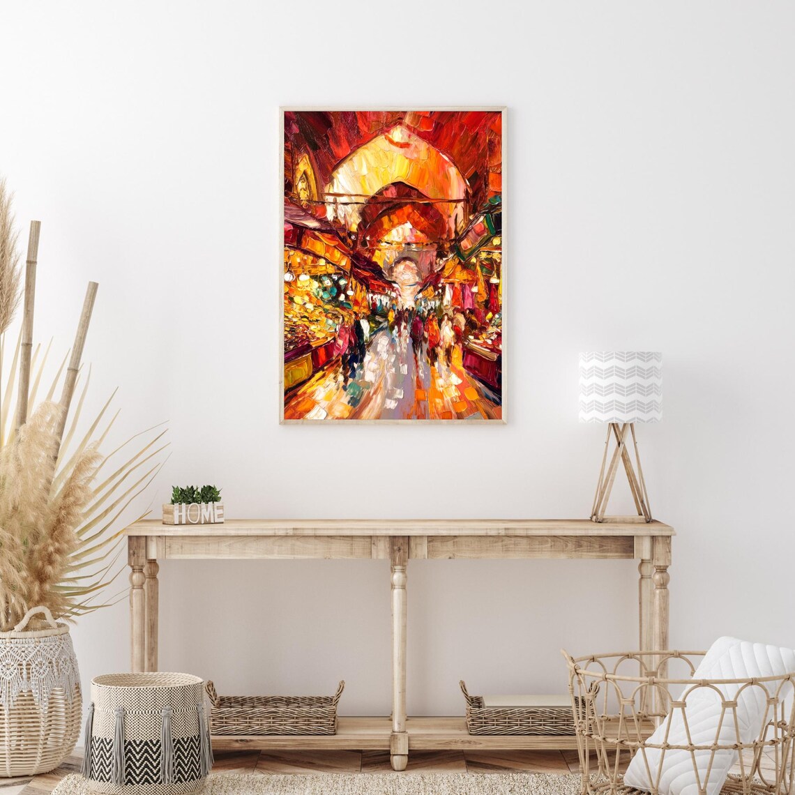 Grand Bazaar Oil Painting Istanbul Travel Poster - Image 3