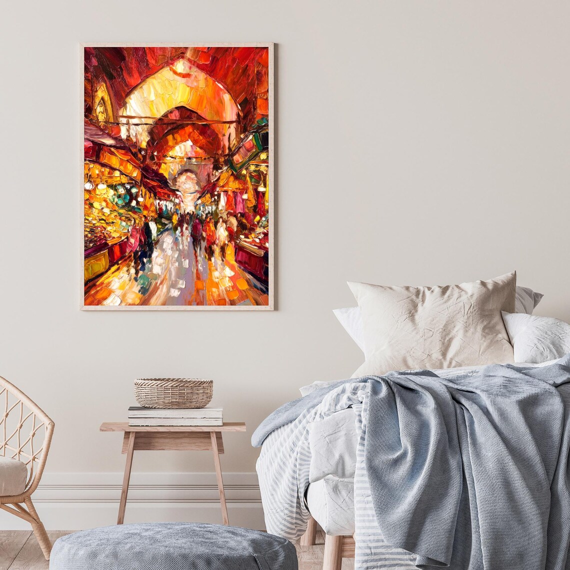 Grand Bazaar Oil Painting Istanbul Travel Poster - Image 2