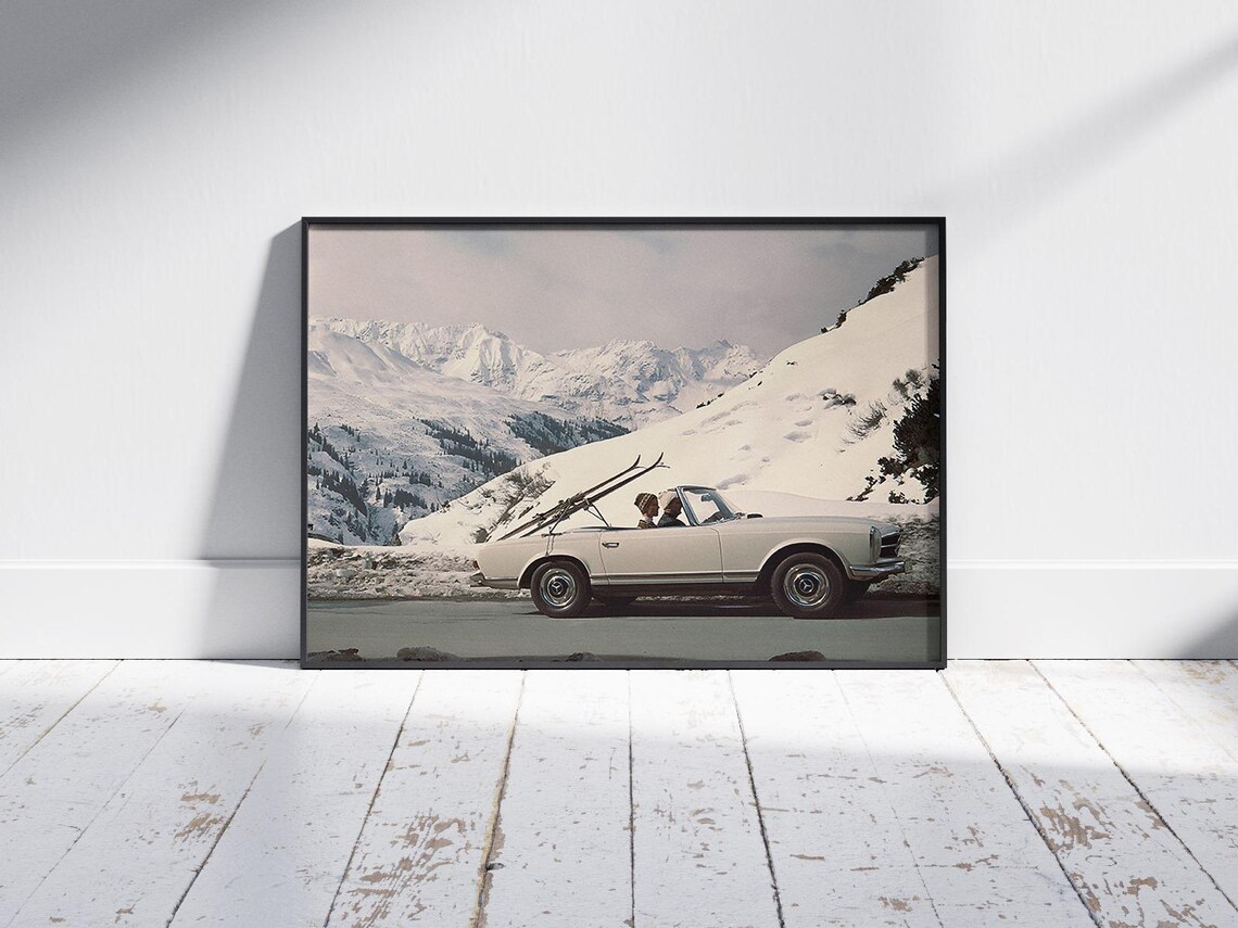 Vintage Retro Luxury Fashion Ski Poster Print - Image 2