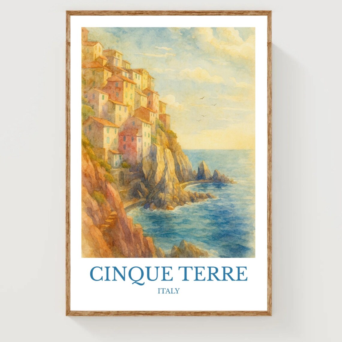 Cinque Terre Italy Colorful Village Clinging to the Cliffs Poster