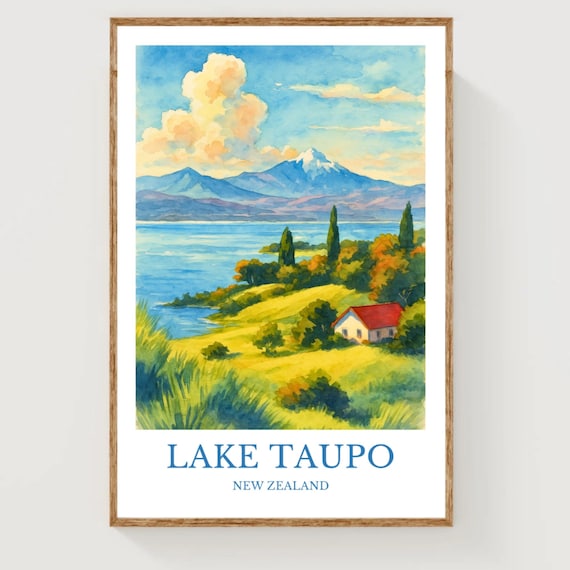 Lake Taupo Poster Print