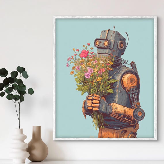 Funny Robot Pop Culture Art Humorous Scifi Wall Print