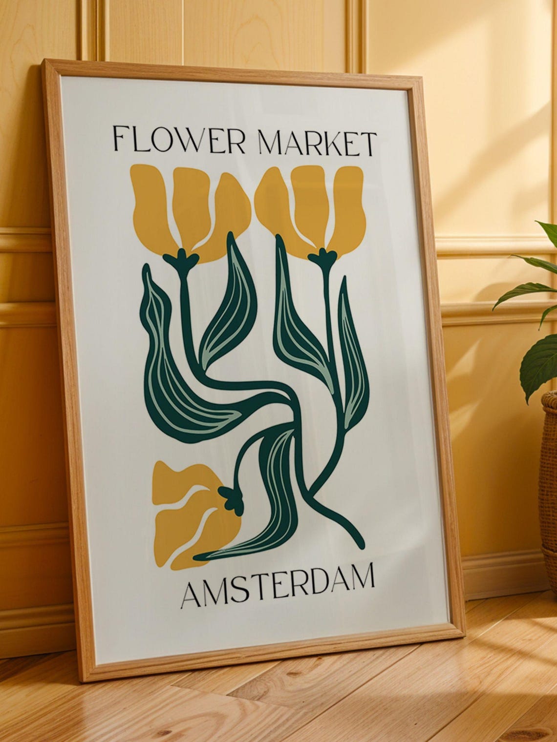 Amsterdam Flower Market, Matisse Style Art Print - Image 3