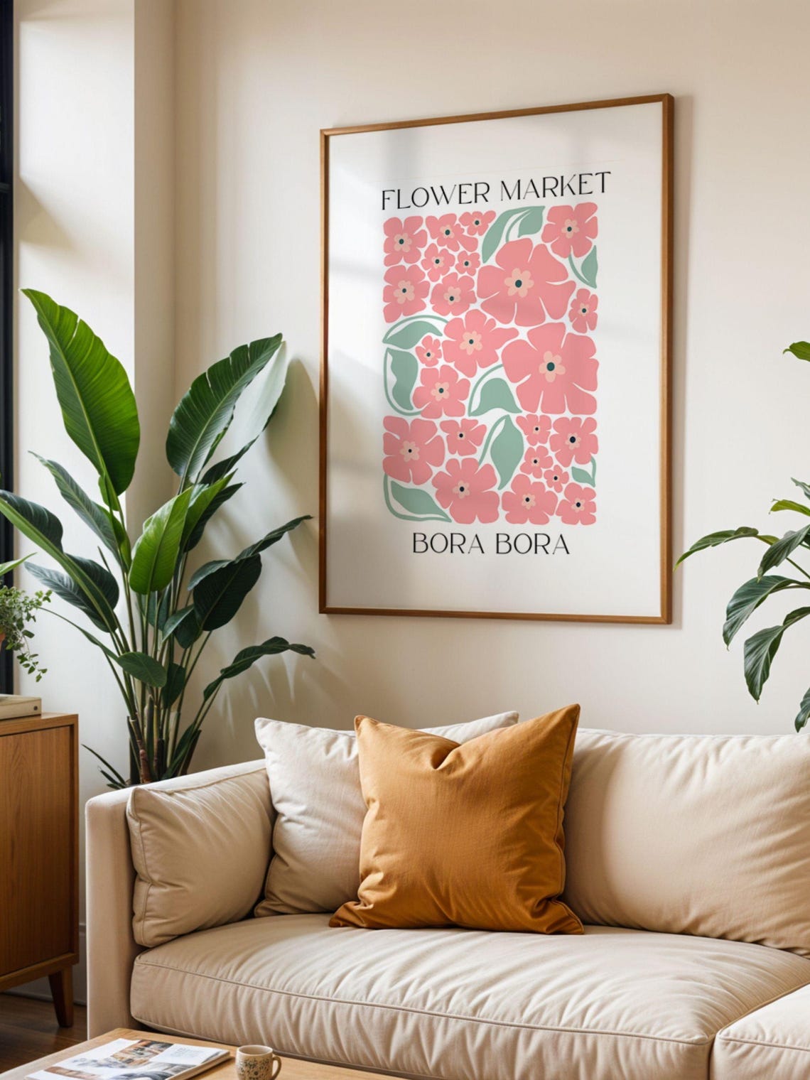 Bora Bora Flower Market, Matisse Style Art Print - Image 3