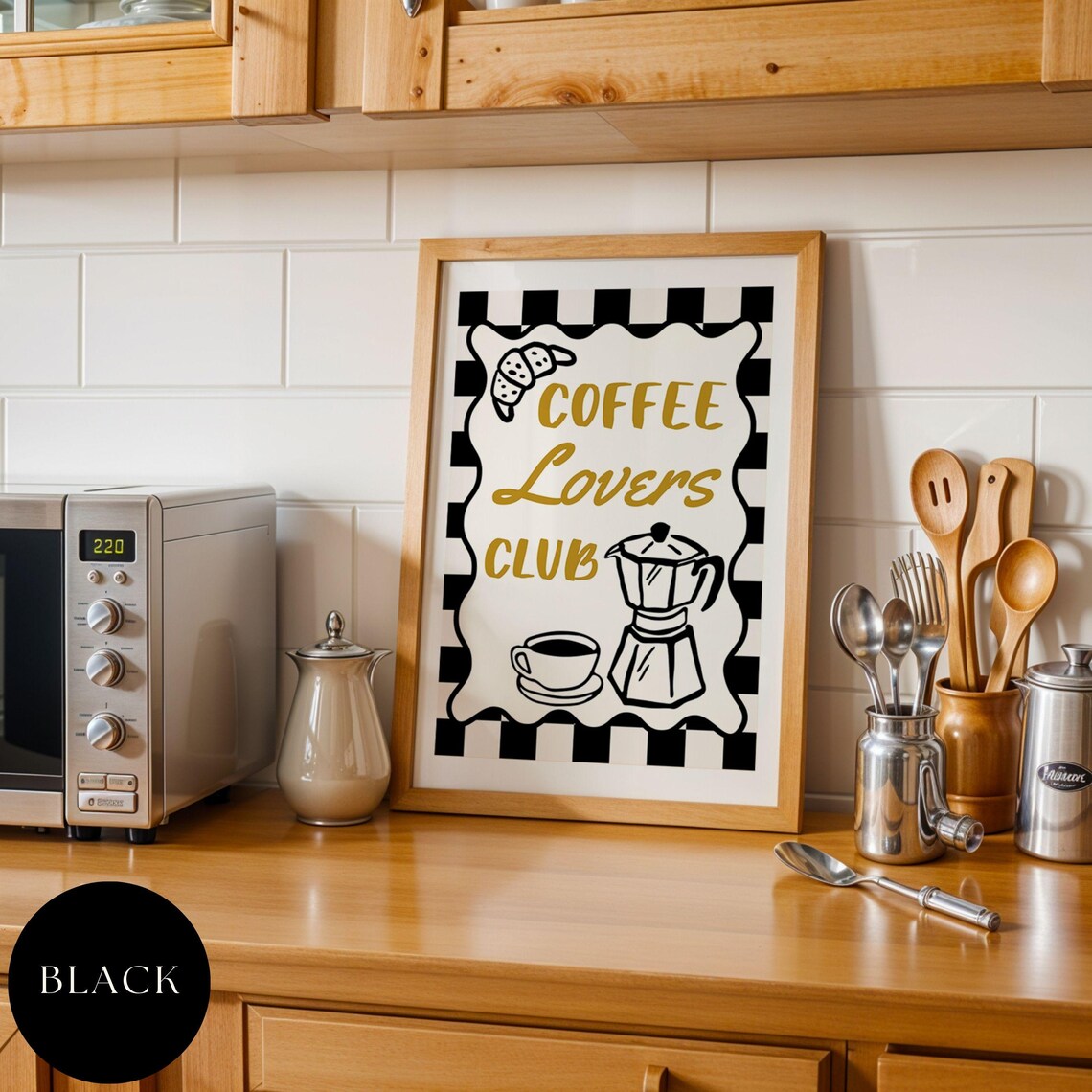 Coffee Lovers Club Kitchen Coffee Bar Decor Print - Image 3