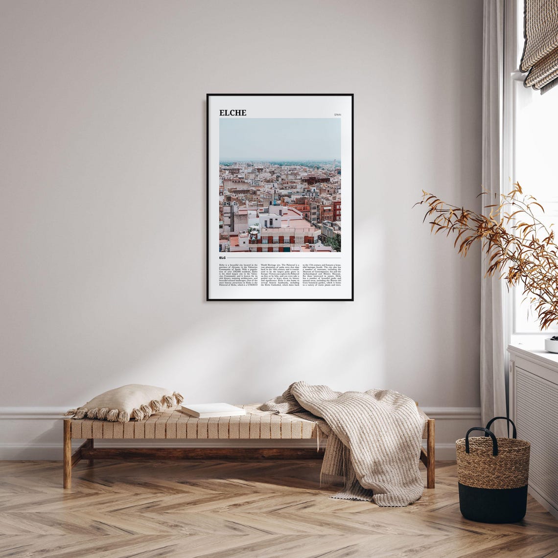 Elche Spain Old Town Rooftops Aerial City View Photography Poster - Image 4