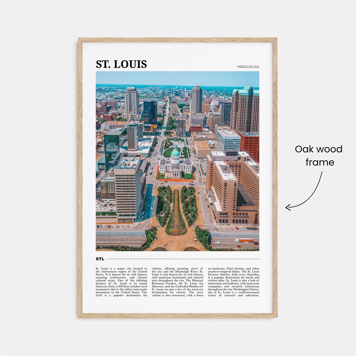 St Louis Travel Poster, Missouri USA Art Print - Image 3