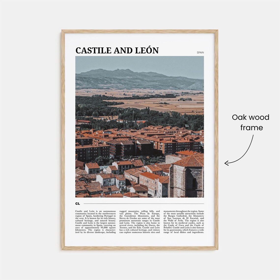 Castile and Leon Spain Red Roof Town Mountain View Photo Travel Poster - Image 3