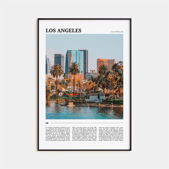 Los Angeles Travel Poster No. 1, California Travel Poster