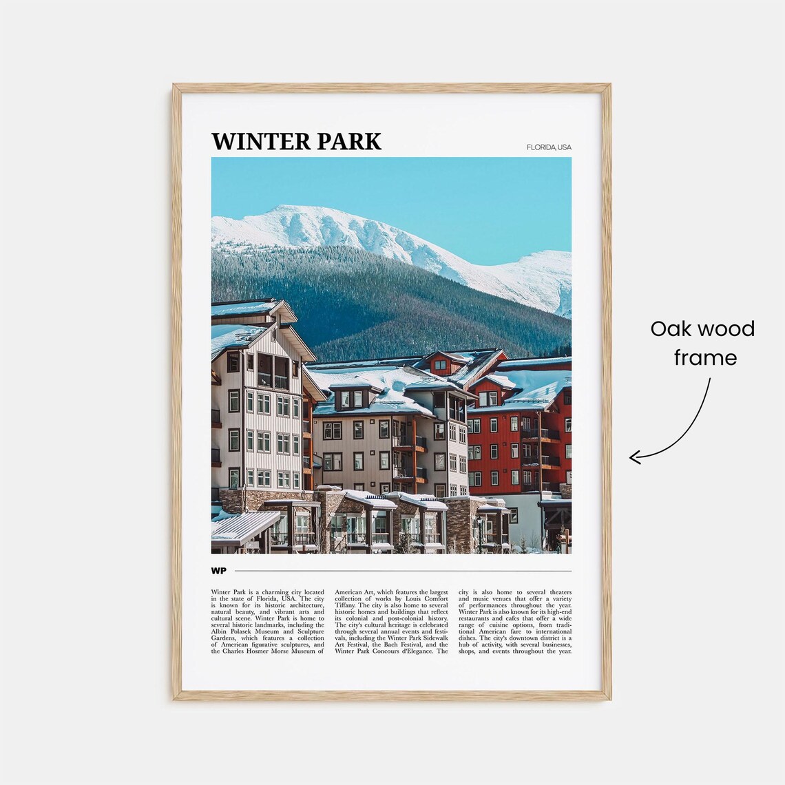 Winter Park Snowy Alpine Village Mountain Peaks Photo Travel Poster - Image 3