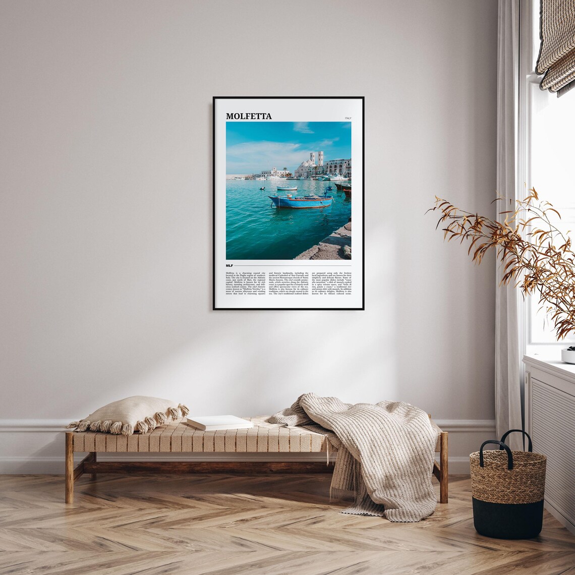 Molfetta Italy Travel Poster, Place Name Art Print - Image 4