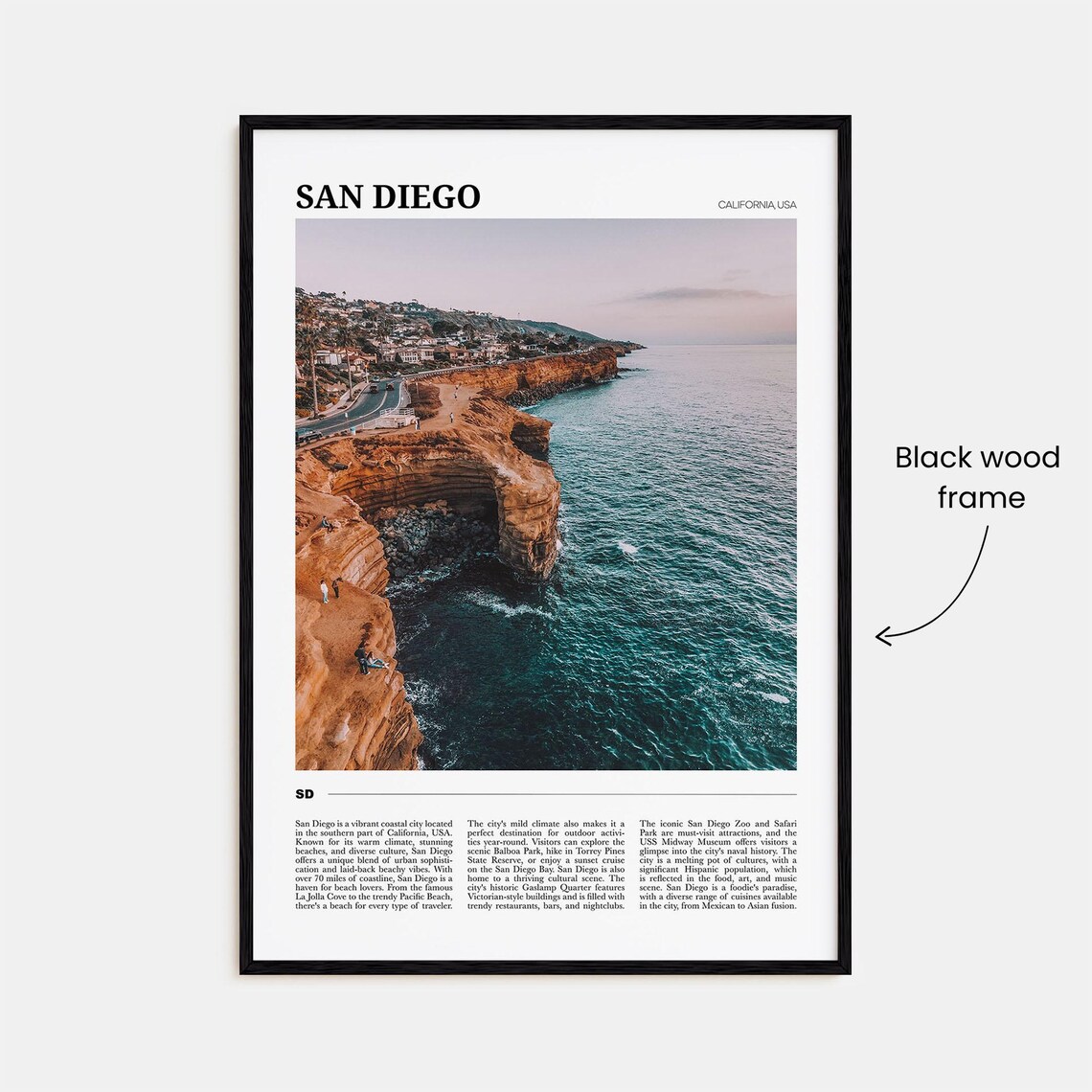 San Diego Travel Poster, California USA Art Print - Image 2