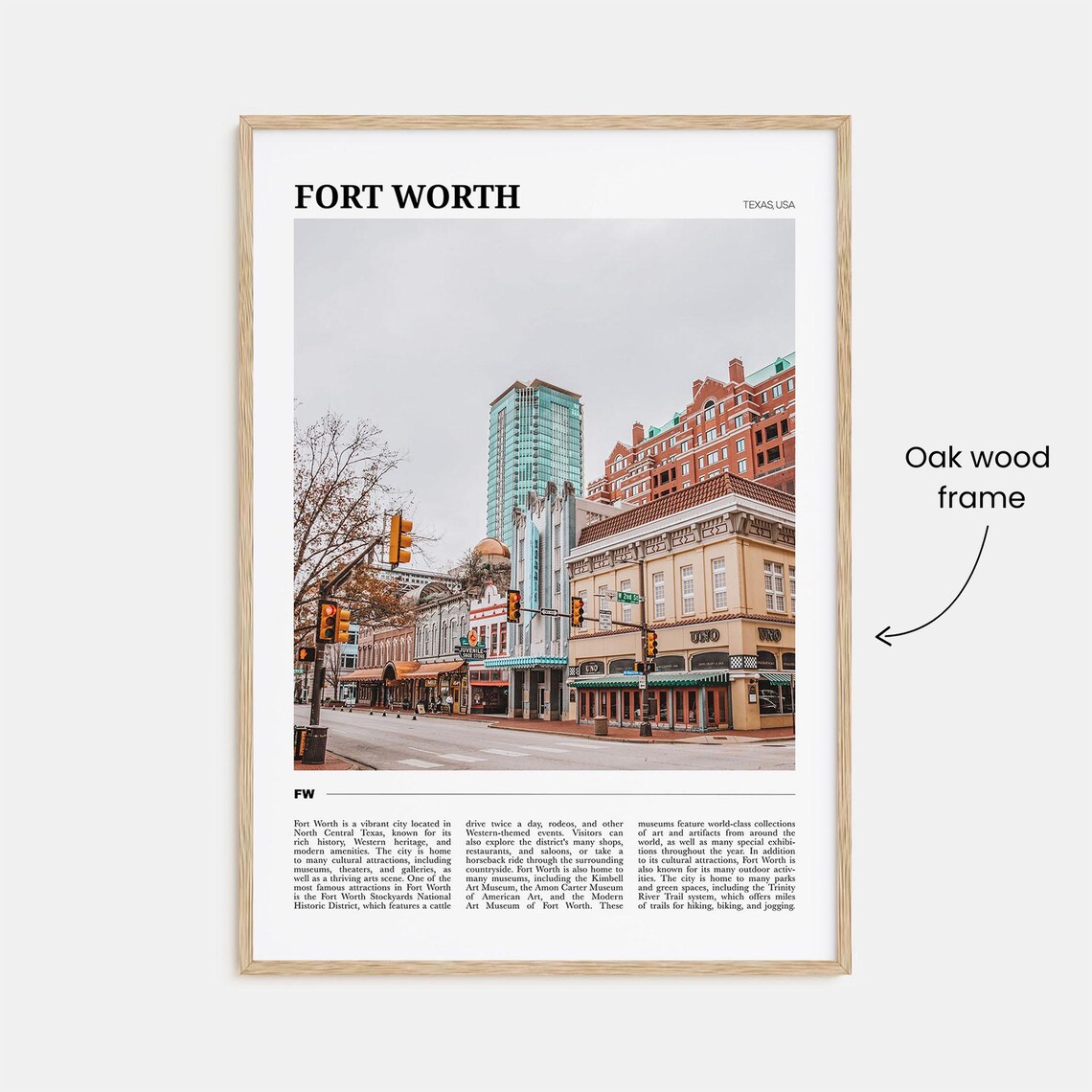 Fort Worth Travel Poster, Texas USA Art Print - Image 3