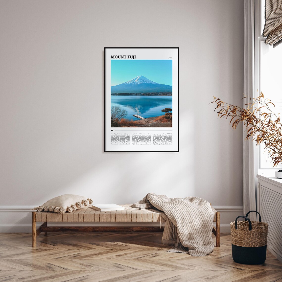 Mount Fuji Japan Snow Capped Peak Lake Reflection Travel Poster - Image 4