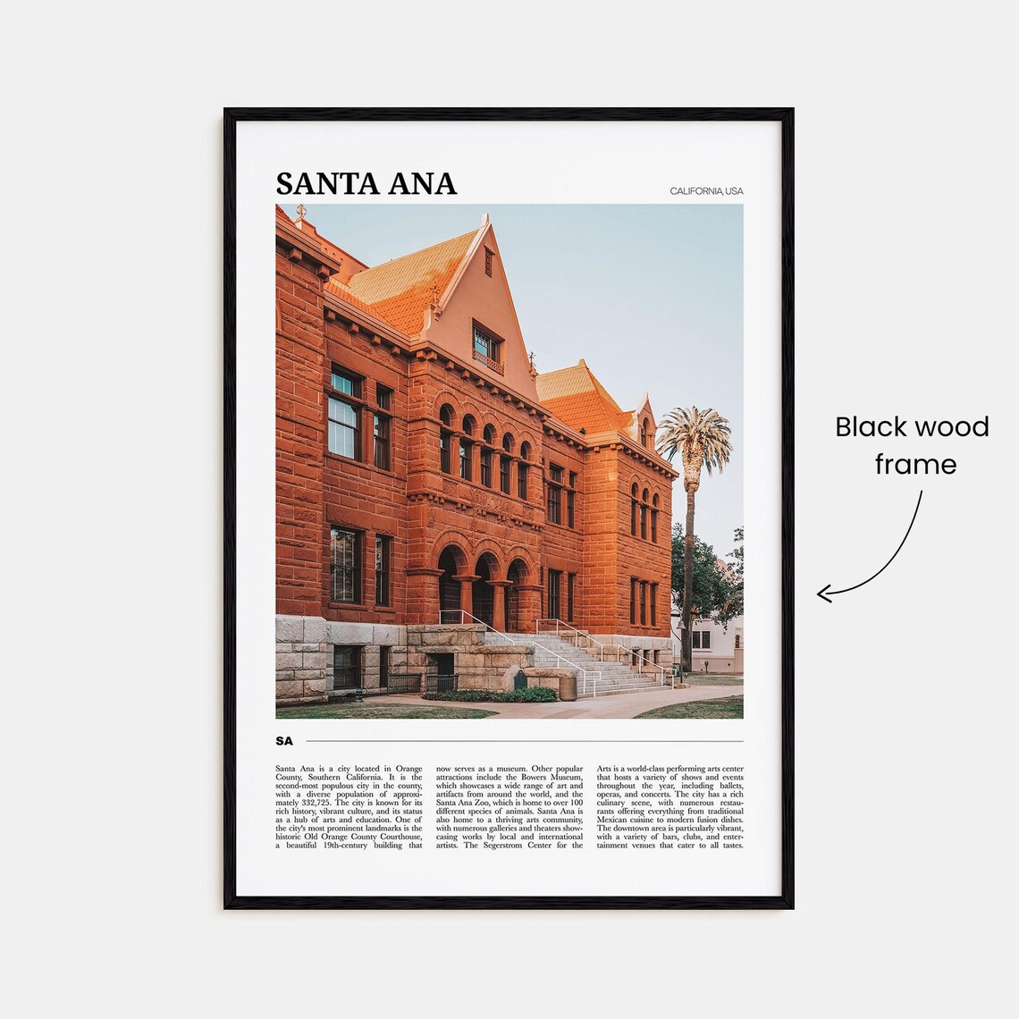 Santa Ana California Historic Red Sandstone Courthouse Photo Poster - Image 2