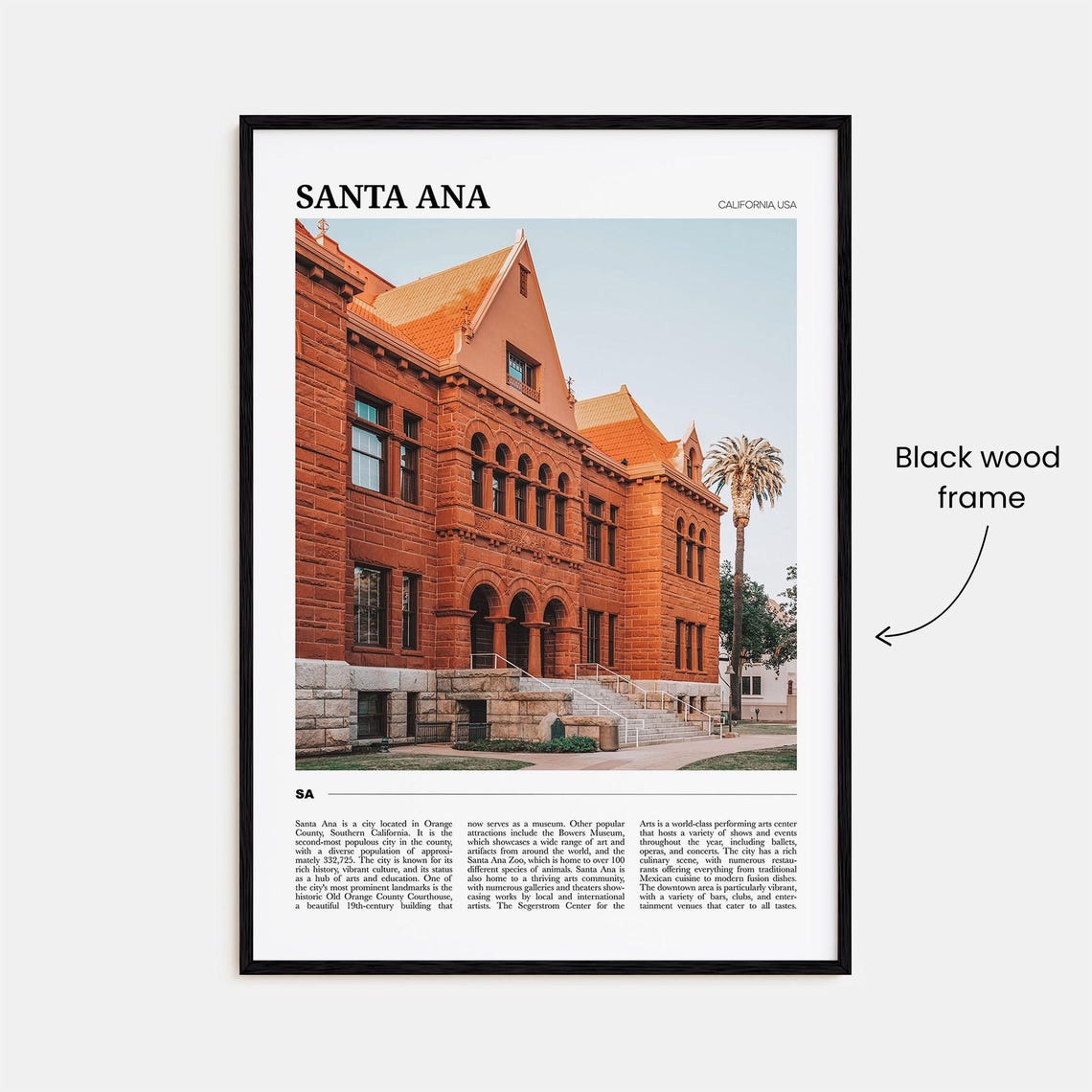 Santa Ana Travel Poster Santa Ana Wall Art Santa Ana Poster Print Santa Ana Photo Santa Ana Decor California Usa - Image 2