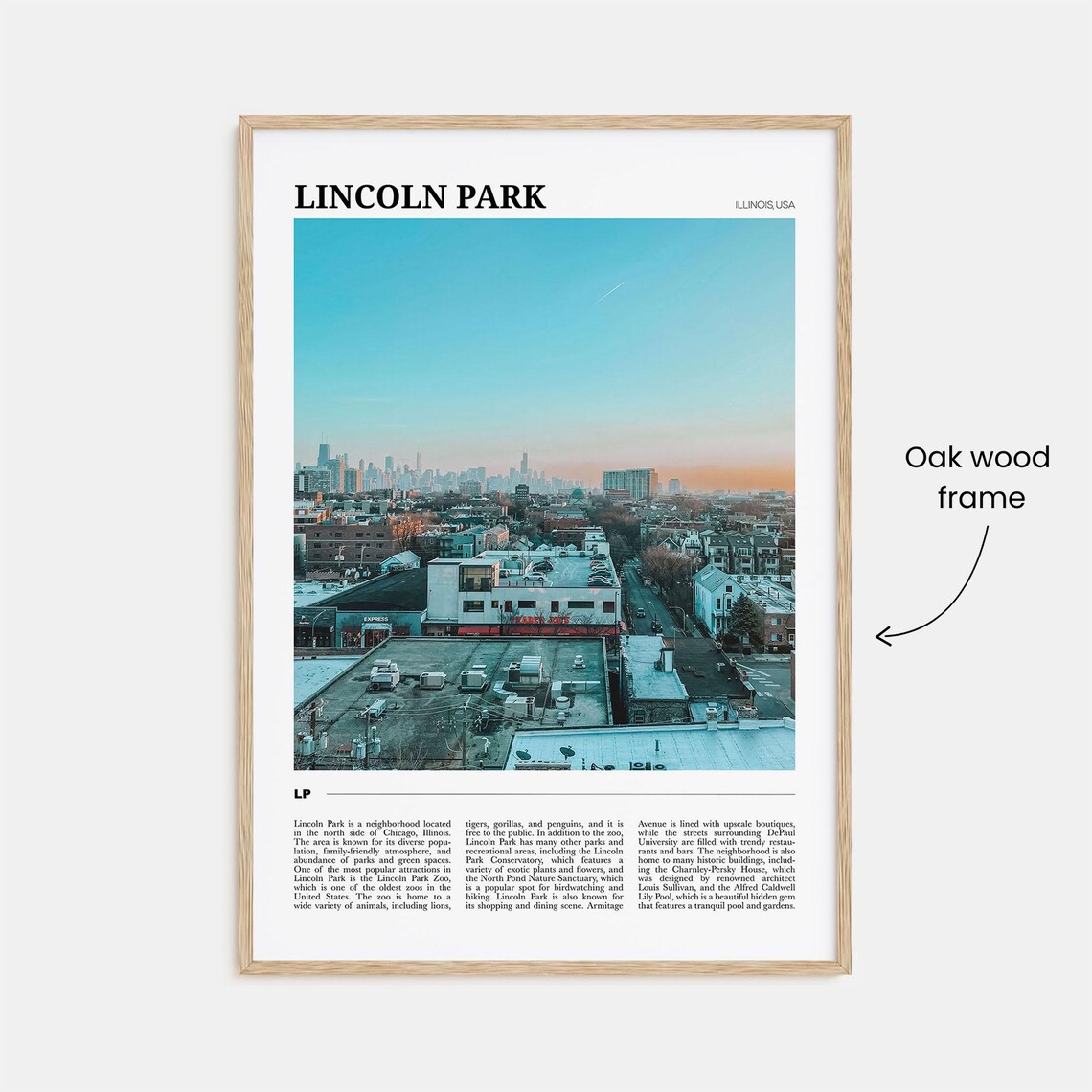 Lincoln Park Travel Poster, Illinois USA Art Print - Image 3