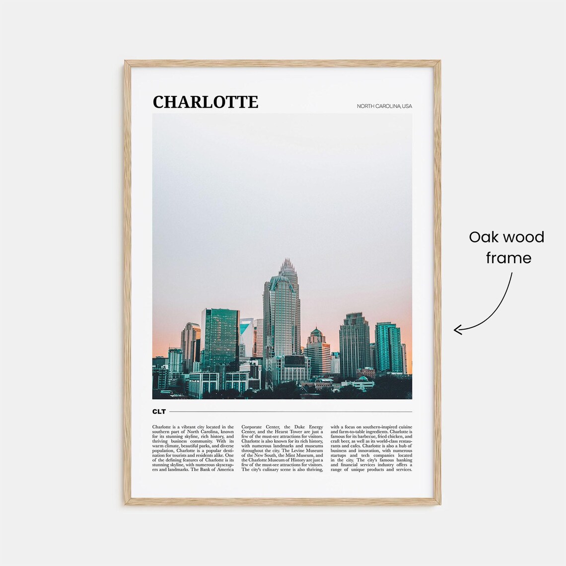 Charlotte Travel Poster, North Carolina USA Art Print - Image 3