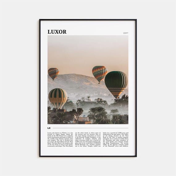 Luxor Travel Poster Luxor Wall Art Luxor Poster Print Luxor Photo Luxor Decor Egypt