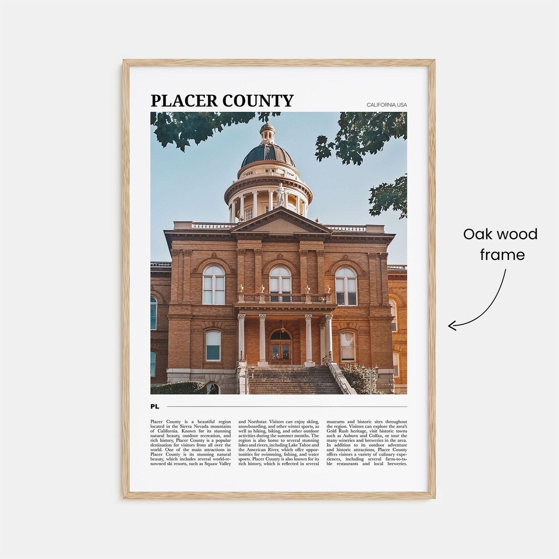 Placer County California USA Historic Courthouse Dome Poster - Image 3