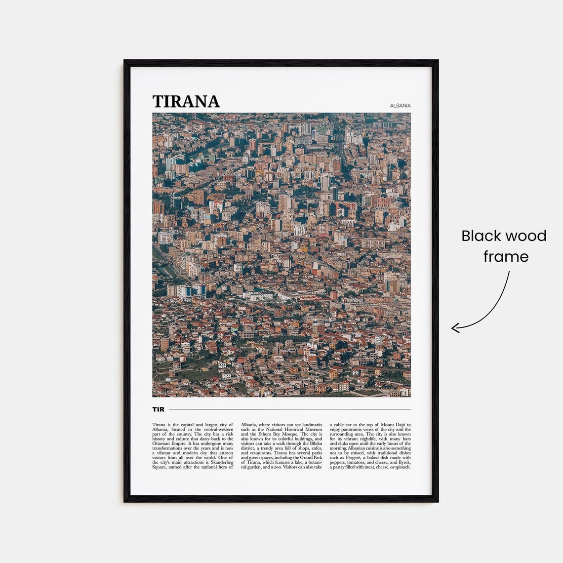 Tirana Travel Poster Tirana Wall Art Tirana Poster Print Tirana Photo Tirana Decor Albania - Image 2