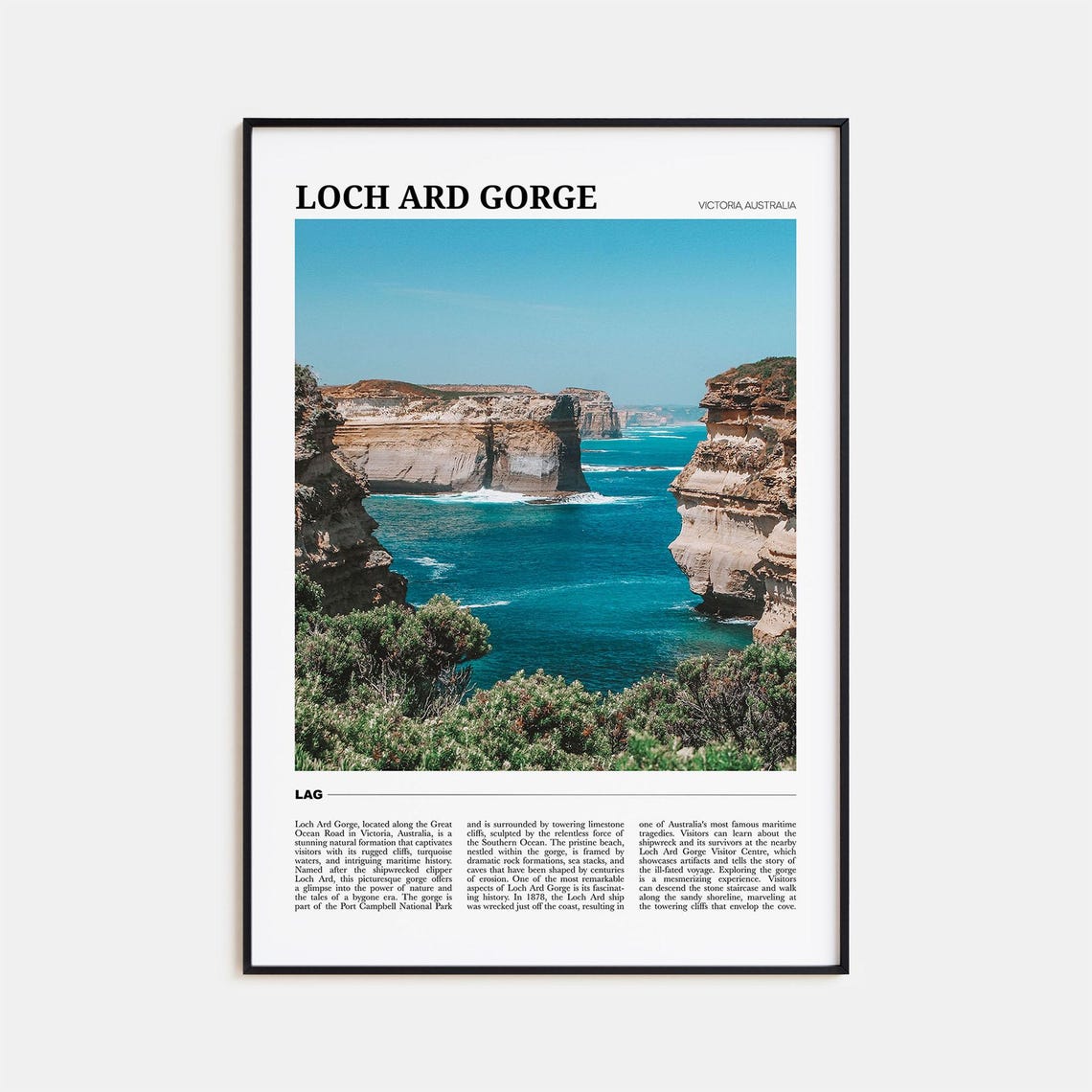Loch Ard Gorge Victoria Australia Cliffs Ocean Coastal Poster