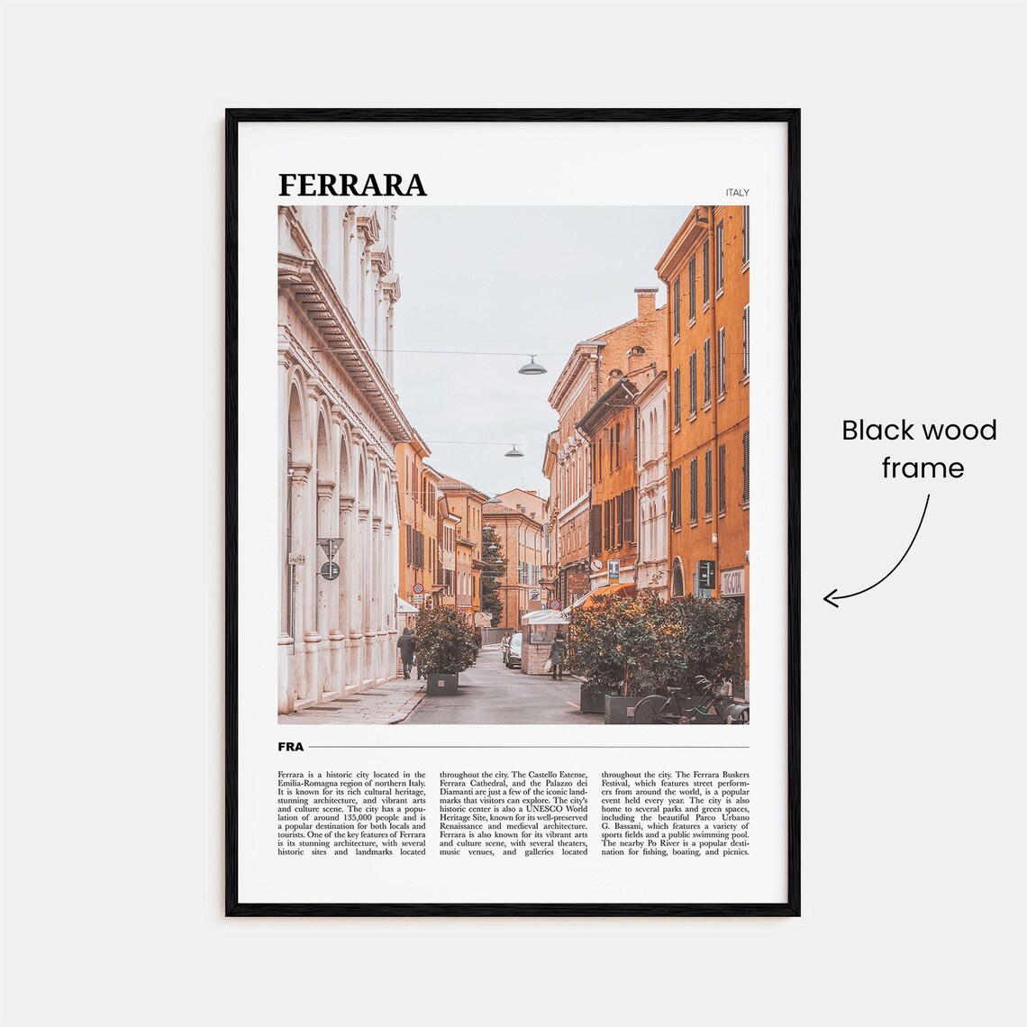 Ferrara Italy Historic Street Scene Travel Photography Poster - Image 2