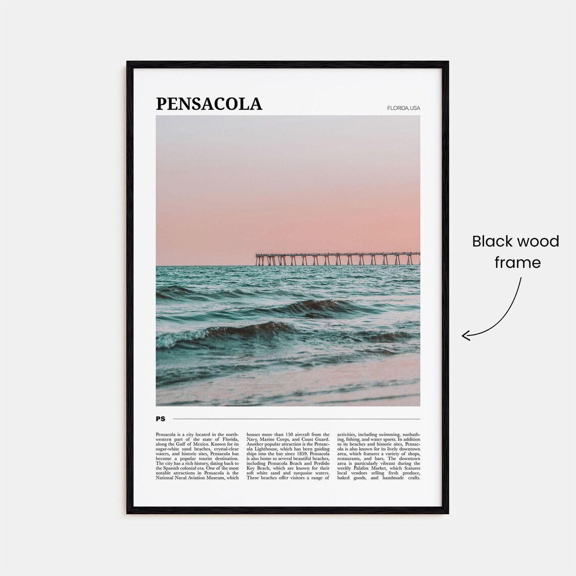 Pensacola Travel Poster, Florida USA Art Print - Image 2