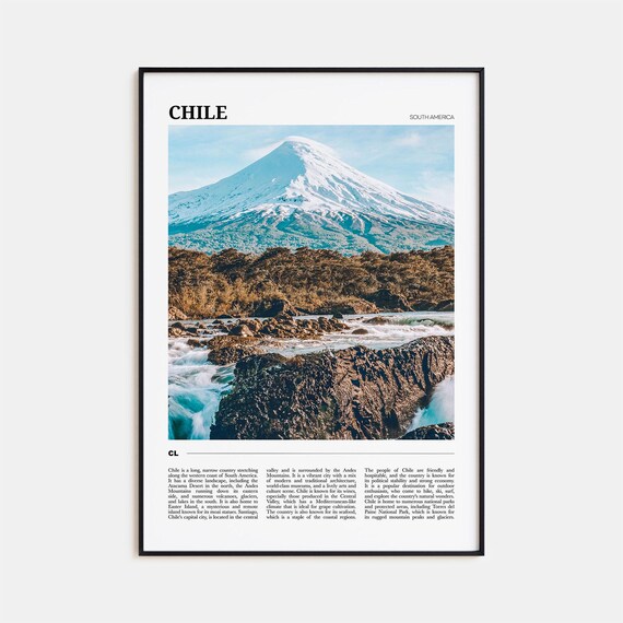 Chile Travel Poster, South America Travel Poster