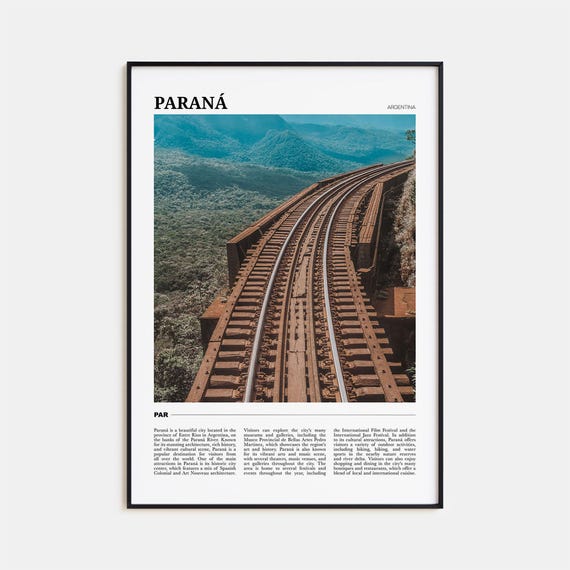 Parana Travel Poster Parana Wall Art Parana Poster Print Parana Photo Parana Decor Argentina
