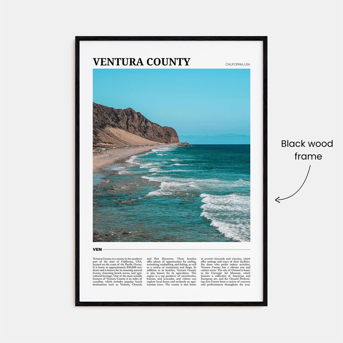 Ventura County Travel Poster, Usa Travel Art Print - Image 2