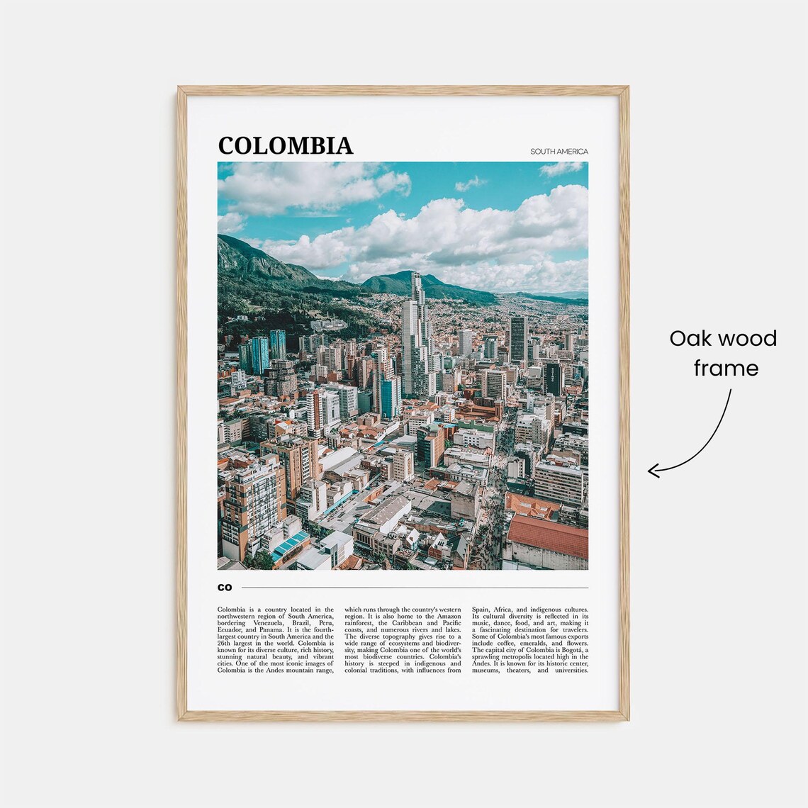 Colombia Bogota Andes Mountain Cityscape Travel Poster Series - Image 3